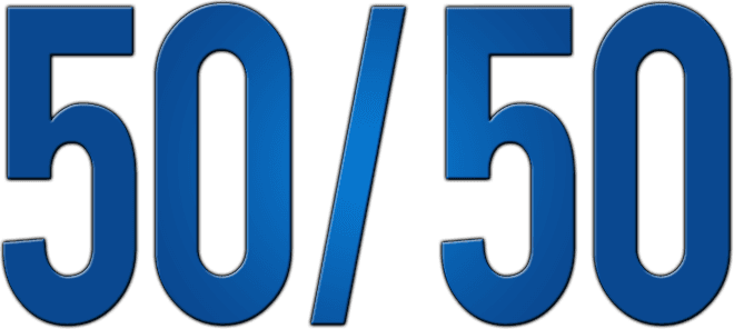 50/50 logo